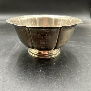 Elegant Silver plate scalloped edge Decorative Bowl